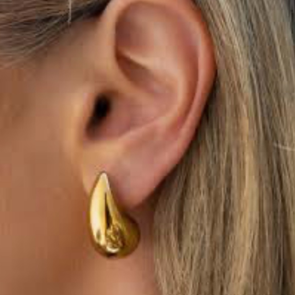 Trendy  Gold‎ Teardrop Earrings
